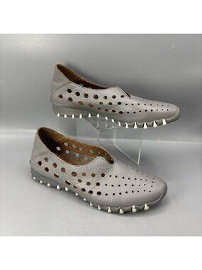 Litfoot Breeze V Casual Slip On Shoes Womens US 7 Gray Leather Comfort Shoes
